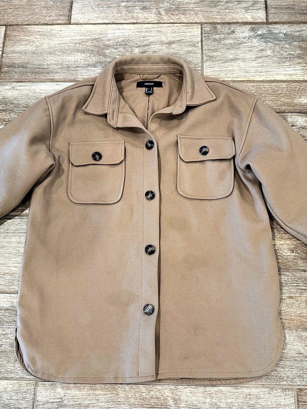 Forever 21 Women's Utility Jacket Brown Small Like New